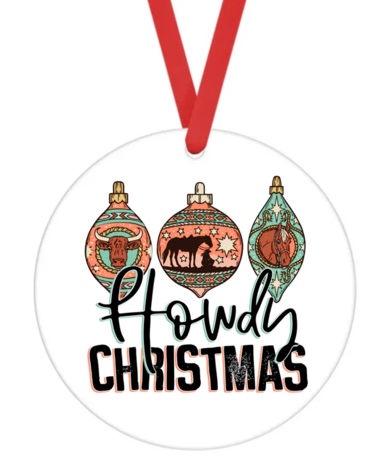 Ceramic Ornament • 3x Howdy