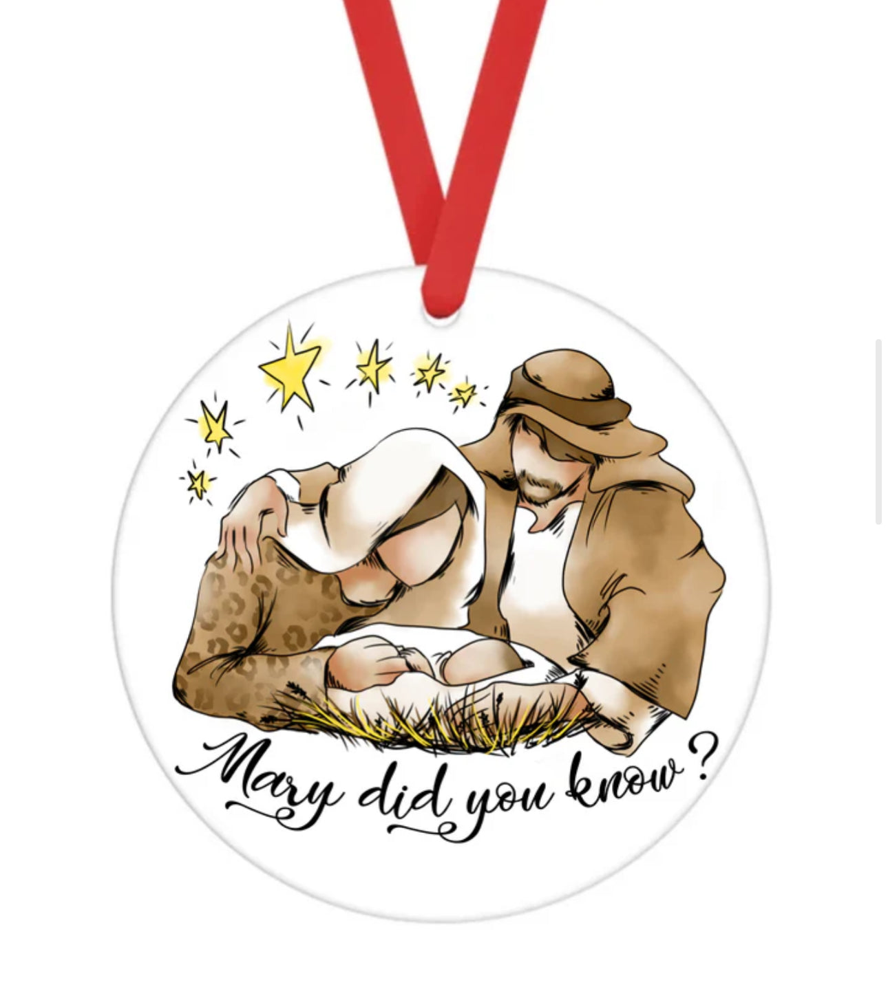 Ceramic Ornament • Mary Did You Know