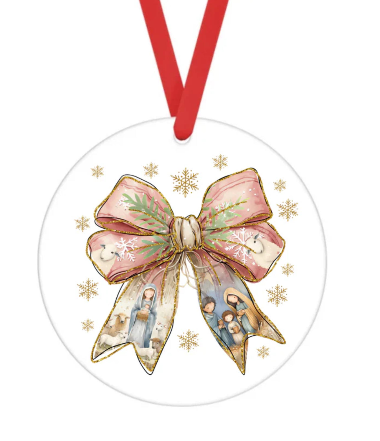 Ceramic Ornament • Jesus Bow