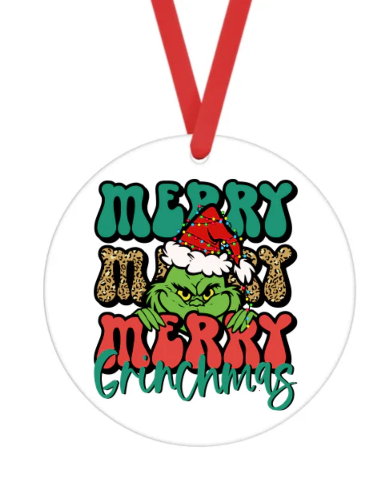 Ceramic Ornament • Merry Grinchmas