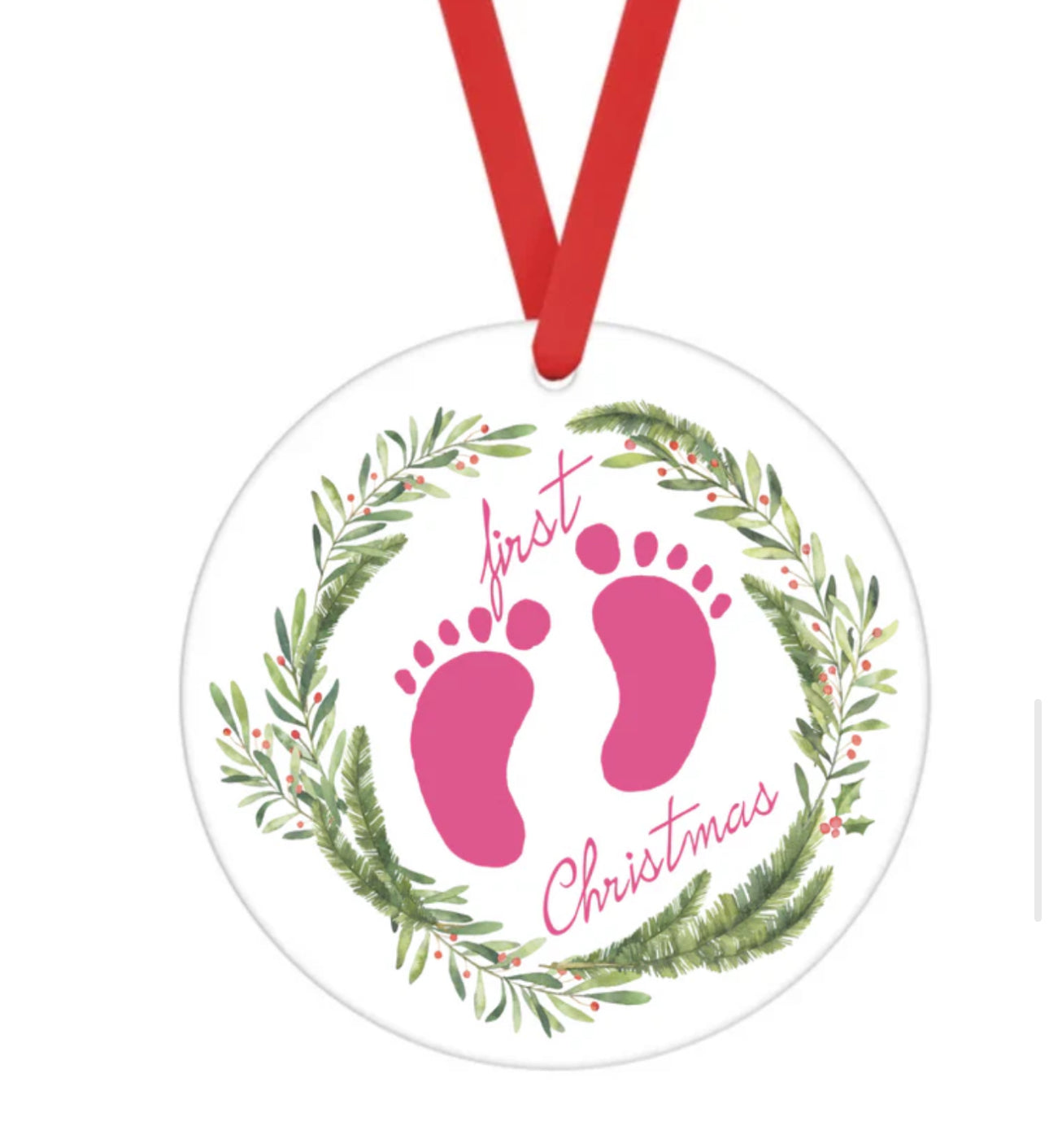 Ceramic Ornament • Baby’s 1st • BLUE or PINK